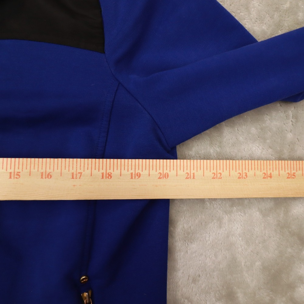 Lauren Ralph Lauren LRL Active Blue Black Color Block Zip up Jacket size Medium - Picture 5 of 7